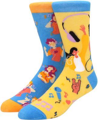 Girls & Boys Musik Twin Socken - Holiday & Fun Cartoon-Socks