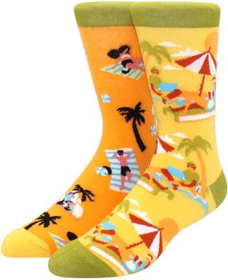 Vamos a La Playa Twin Socken - Holiday & Fun Cartoon-Socks