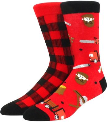 Holzfäller Twin Socken - Holiday & Fun Cartoon-Socks