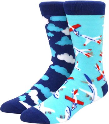 Flugzeuger Twin Socken - Holiday & Fun Cartoon-Socks