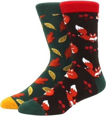 Rotfuchs Frühling Twin Socken - Holiday & Fun Cartoon-Socks
