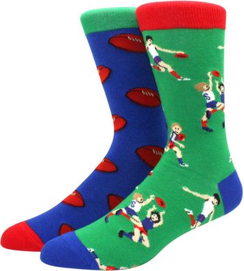 Rugby Spieler Twin Socken - Holiday & Fun Cartoon-Socks