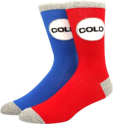 Cold Red & Blue Twin Socken - Holiday & Fun Cartoon-Socks
