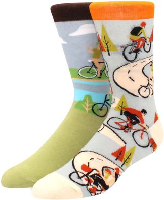Radfahrer Sport Twin Socken - Holiday & Fun Cartoon-Socks