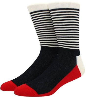 Socken mit Streifenmuster in Schwarz - Lustige Business Socken