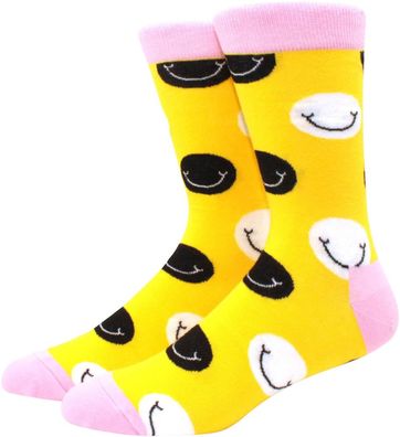 Smiling Faces Socken - Gelbe Lustige Smiley-Socks