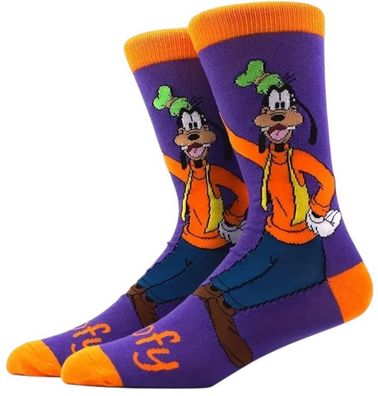 Goofy Socken - Disney Cartoon-Socken in Violet-Orange