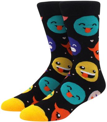 Smiling Faces Socken - Bunte Lustige Smiley-Socks