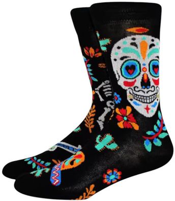 Dia de Muertos Socken - Bunte Cartoon Skull-Socks