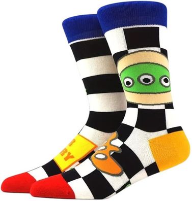 Toy Story Socken - Disney Cartoon-Socken in Blau-Schwarz-Weiß