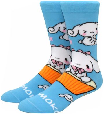 Cinnamoroll Blaue Socken - Sanrio Crew Cartoon-Design Socks