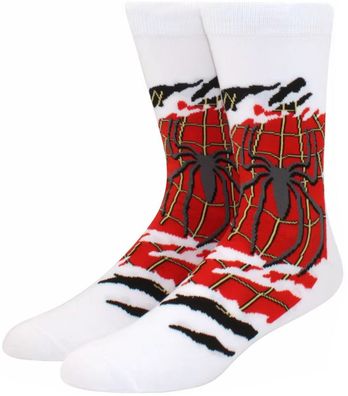 Spider-Man Weiße Socken - Marvel Comics Avengers Cartoon-Socks