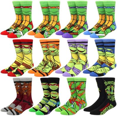 Ninja Turtles Socken - TMNT Kollektion mit 12 verschiedenen Designs