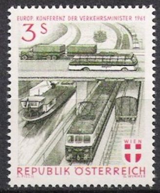 Österreich Nr.1086 * * Europäische Verkehrsminister Konferenz 1961, postfrisch