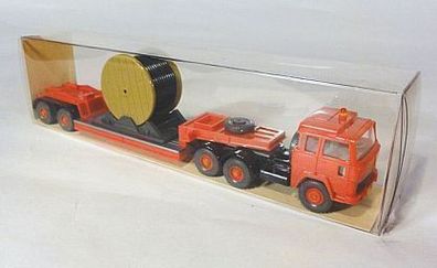 Wiking H0 24 503 Magirus Tiefladesattelzug Kabeltrommel Kabeltransport rot NEU OVP