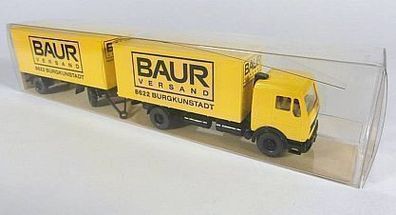 Wiking H0 27 459 1 Mercedes Benz MB LKW Baur Versand Hängerzug Kofferlastzug NEU OV