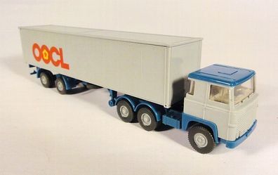 Wiking H0 520 Scania OOCL LKW Container Sattelzug