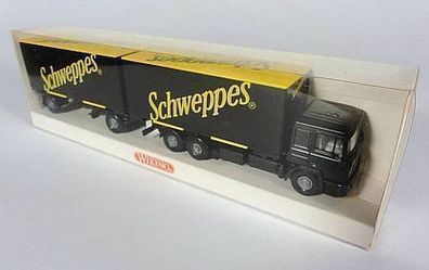 Wiking H0 573 03 36 MAN F90 F 90 Schweppes Wechselkoffer Lastzug NEU OVP