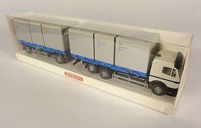 Wiking H0 574 02 36 Mercedes Benz MB LKW Lastzug Logistikboxen DB Logistik NEU OVP
