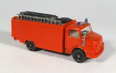 Wiking H0 623/4 Mercedes Benz L1413 Rüstwagen Feuerwehr Schlauchboot Chassis schwar