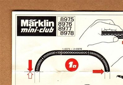Märklin mini-club Spur Z Anleitung 8975 8976 8977 8978 Rampe Brücke Pfeiler