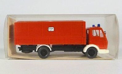 Wiking H0 20 628 Mercedes Benz MB 1617 Feuerwehr 112 LKW mit Plane NEU OVP