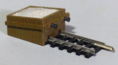 Minitrix Trix Spur N 14976 Gleis Schiene Oldtimer-Prellbock Stopbock Holz-Schalung
