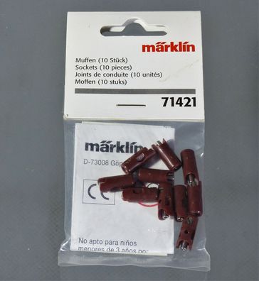 Märklin Zubehör 71421 - 10 Muffen braun - Braune Muffen - Kabelstecker NEU OVP