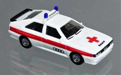 Herpa H0 4059 Audi Quattro Notarzt DRK Rotes Kreuz Blaulicht Notarztwagen