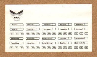 Herpa H0 Decals Beschriftung Aufkleber Bus Linienbus Zielanzeige Zubehör NEU