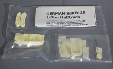 Heiser's Models USA 1:87 German SdKfz 10 1-ton Halftrack Kettenfahrzeug Wehrmacht NEU