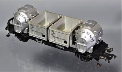Fleischmann H0 5230 Behältertragwagen Tragwagen Güterwagen Von Haus zu Haus DB 01