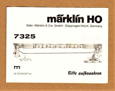 Märklin H0 Einbau-Anleitung 7325 Innenbeleuchtung Beleuchtung Waggon Personenwagen