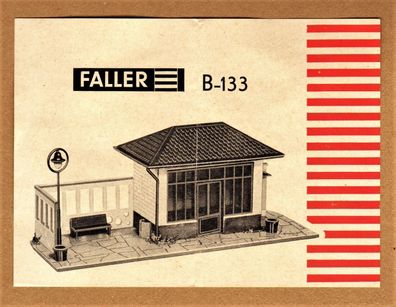 Faller H0 (AMS) Anleitung Bauanleitung Instruction B-133 Bus Stop Haltestelle Bushalt