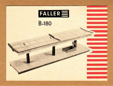 Faller H0 Anleitung Bauanleitung Instruction B-180 Bahnsteig überdacht