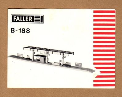 Faller H0 Anleitung Bauanleitung Instruction B-188 Bahnsteig Schönblick Blumenau