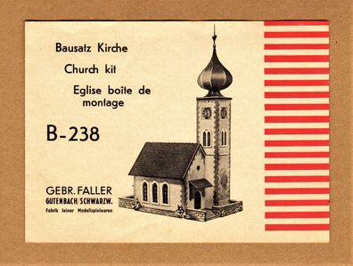 Faller H0 Anleitung Bauanleitung Instruction B-238 Große Kirche