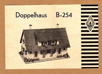 Faller H0 Anleitung Bauanleitung Instruction B-254 Doppelhaus Arbeiterhaus