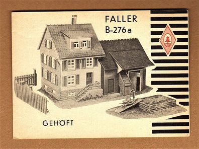 Faller H0 Anleitung Bauanleitung Instruction B-276a 276 a Bauernhaus Bauernhof Hof