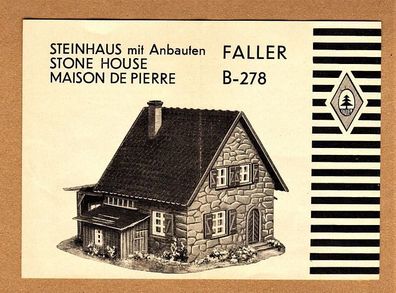 Faller H0 Anleitung Bauanleitung Instruction B-278 Steinhaus mit Anbauten