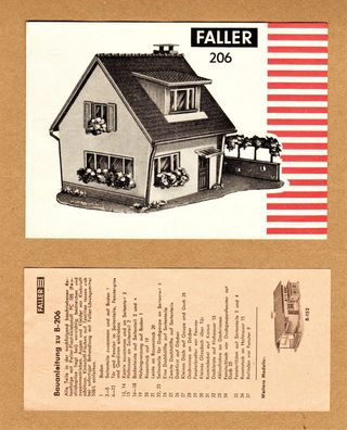 Faller H0 Anleitung Bauanleitung Text & Bild B-206 Wohnhaus Siedlungshaus