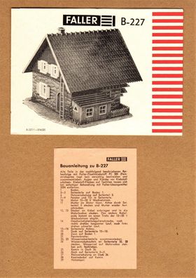 Faller H0 Anleitung Bauanleitung Text & Bild Instruction B-227 Wassermühle Mühle