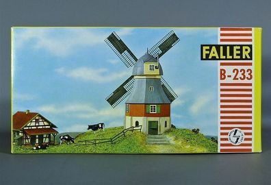 Faller H0 B-233 Große Windmühle Mühle m. Flügel Elektro-Modell 50er/60er NEU