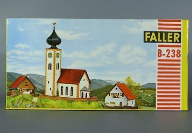Faller H0 B-238 Große Dorfkirche Kirche Kapelle Stadtkirche 50er/60er NEU OVP