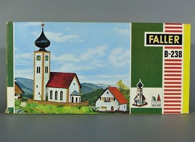 Faller H0 B-238 Große Dorfkirche Kirche Kapelle Stadtkirche 60er/70er NEU OVP
