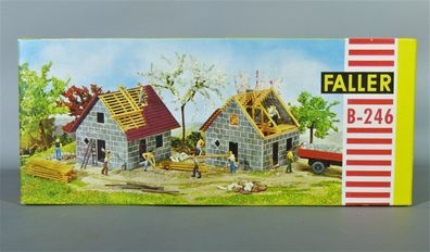 Faller H0 B-246 Neubaugebiet Häuser im Bau Baustelle Hausbau 50er/60er NEU OVP