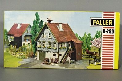 Faller H0 B-280 Altes Bauernhaus mit Storchennest Bauernhof 60er/70er Jahre NEU OVP
