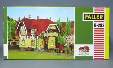 Faller H0 B-292 Ländliche Villa mit Fachwerk Landhaus Stadthaus 70er Jahre NEU OVP