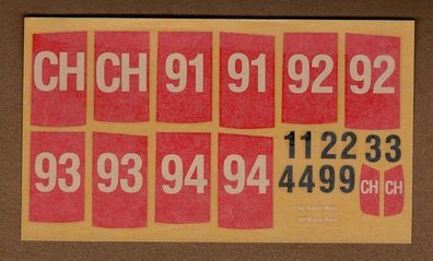 Decals 1/48 Junkers Ju-G23 Schweiz CH Ad Astro Aero 91 92 93 94 Naßschiebebilder NE