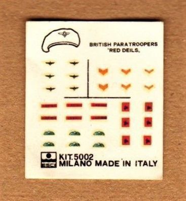 Esci 1:35 Decals Aufkleber Naßschiebebilder 5002 British Paratroopers "Red Devils"
